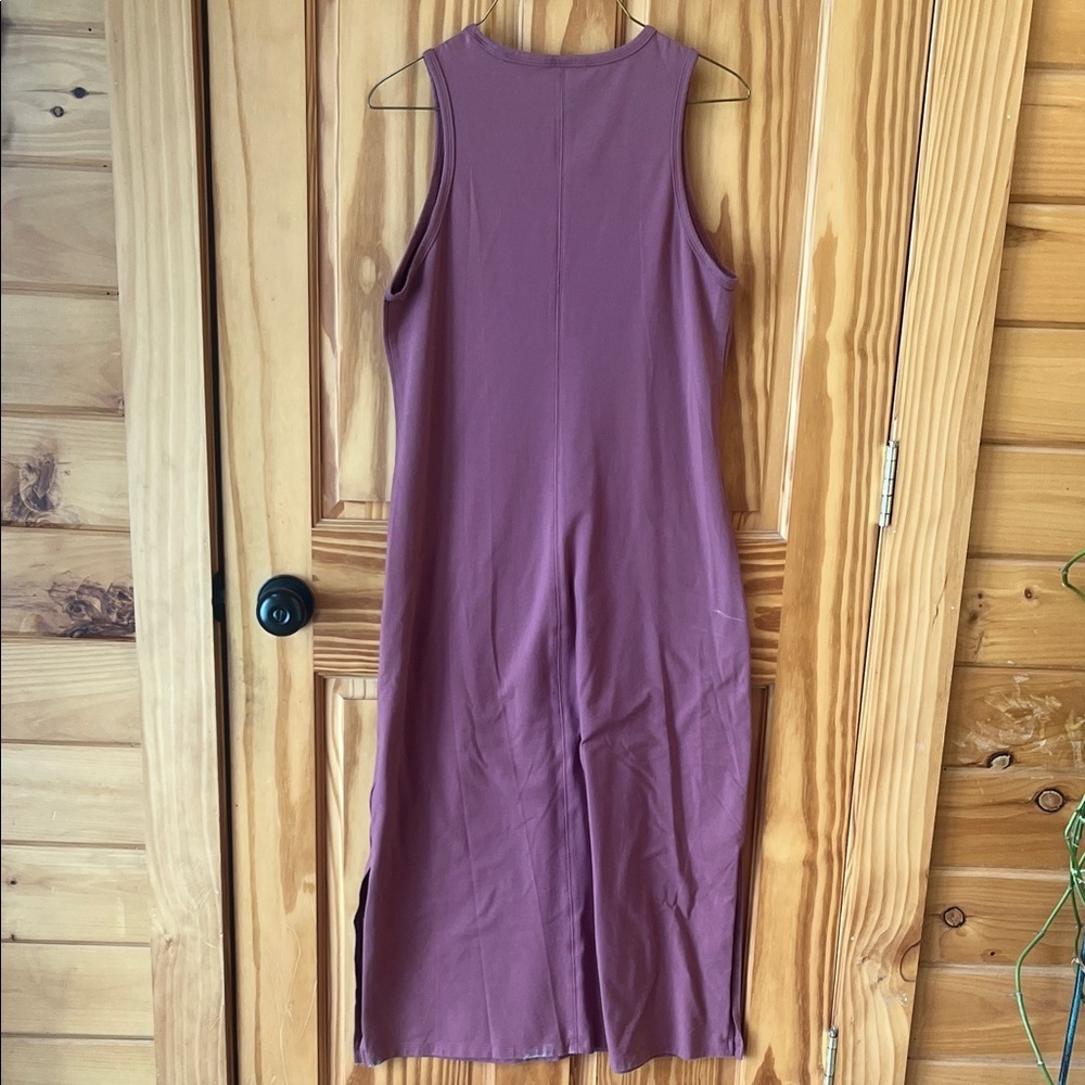 Athleta Essentials Mauve Sleeveless Purple Midi Dress - Picture 6 of 7